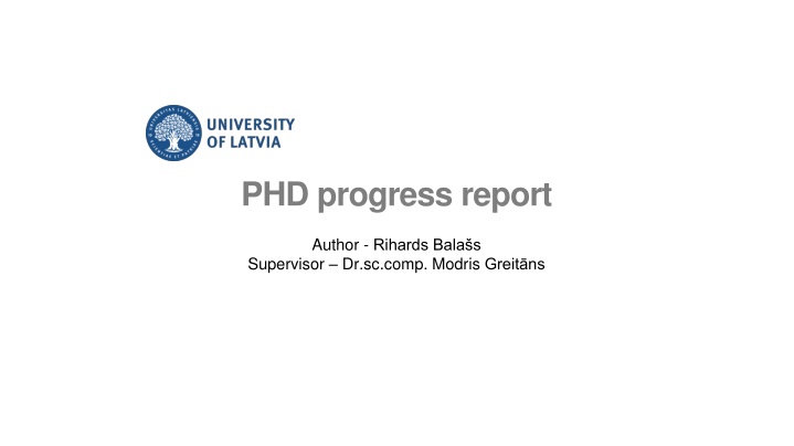 phd progress report