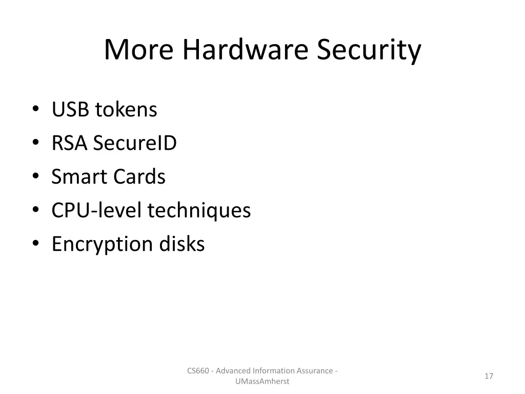 more hardware security