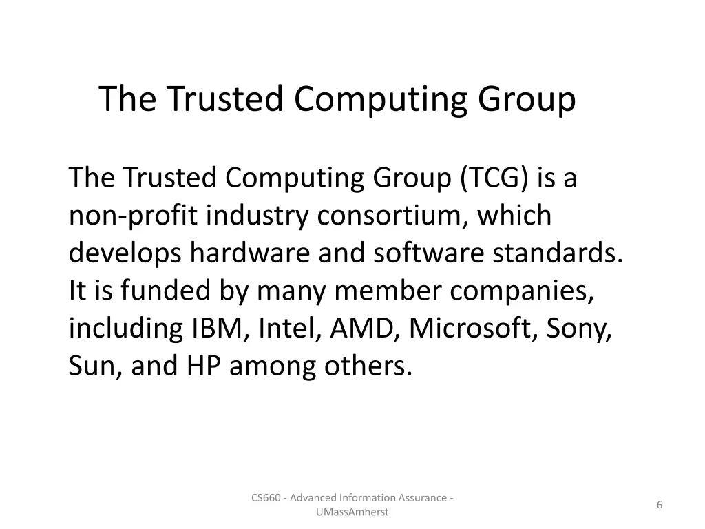 the trusted computing group