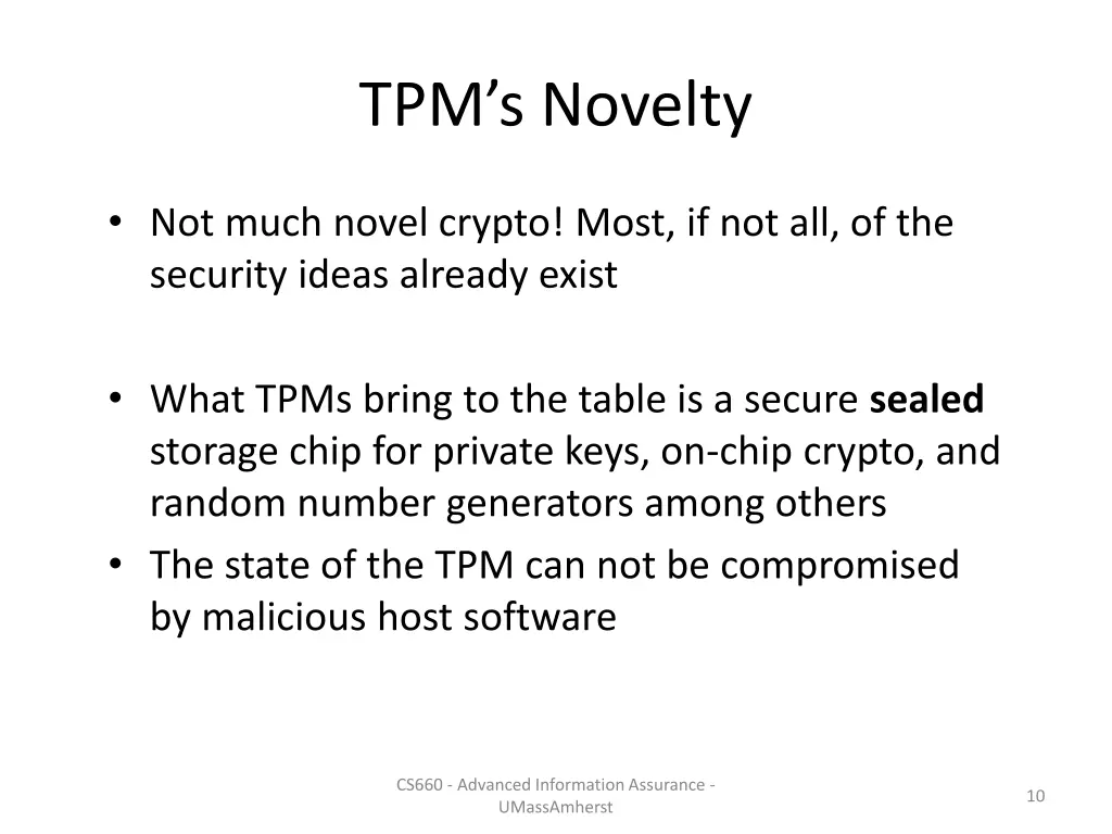 tpm s novelty