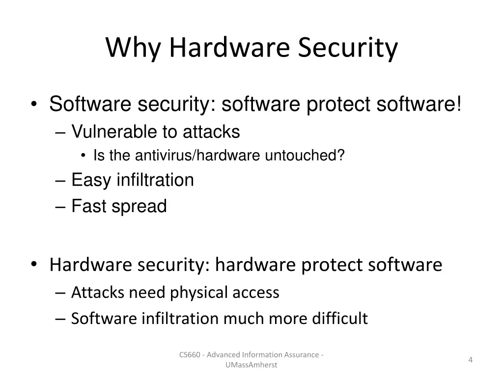 why hardware security