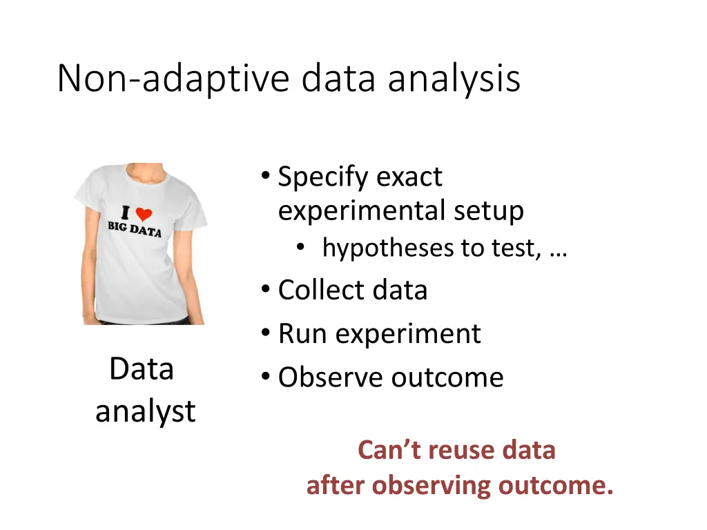 non adaptive data analysis