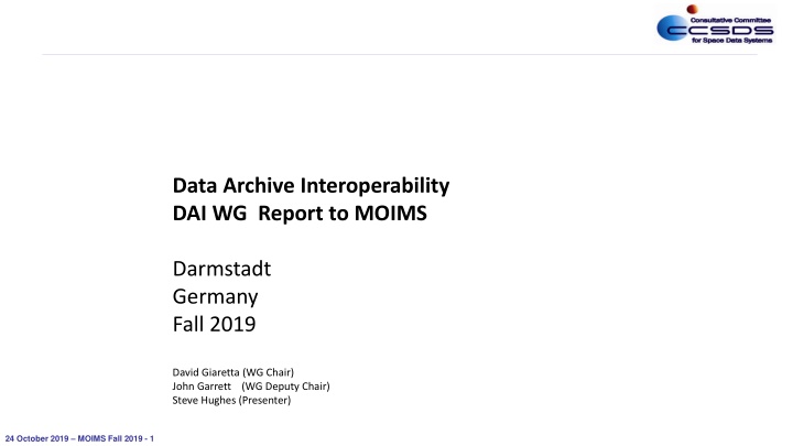 data archive interoperability dai wg report