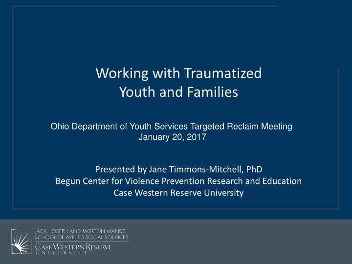 working with traumatized youth and families