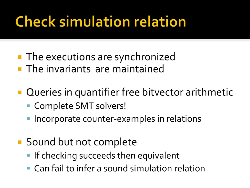 the executions are synchronized the invariants 1