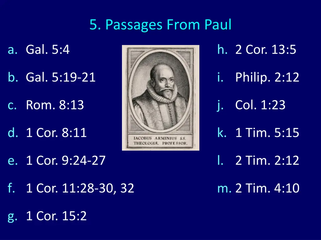 5 passages from paul