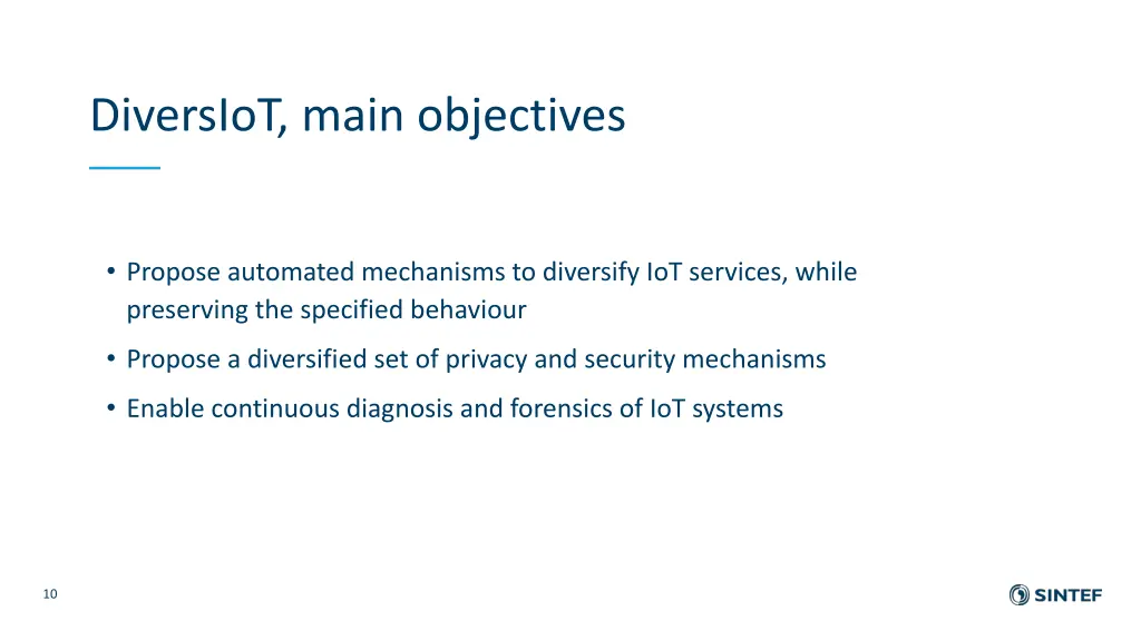 diversiot main objectives