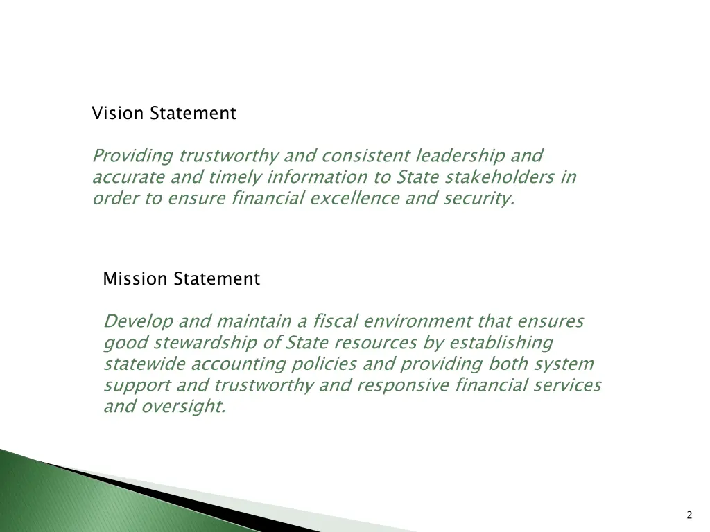 vision statement