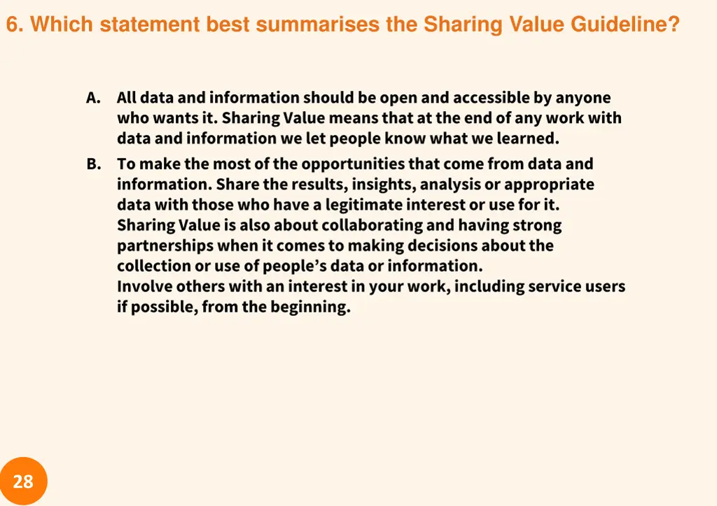 6 which statement best summarises the sharing