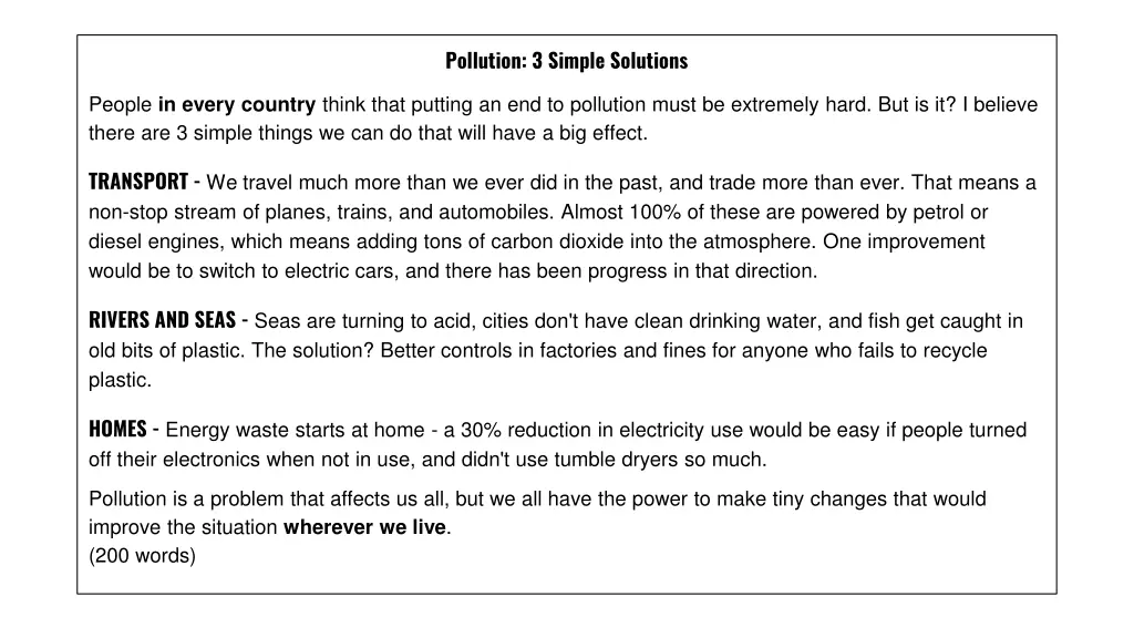 pollution 3 simple solutions