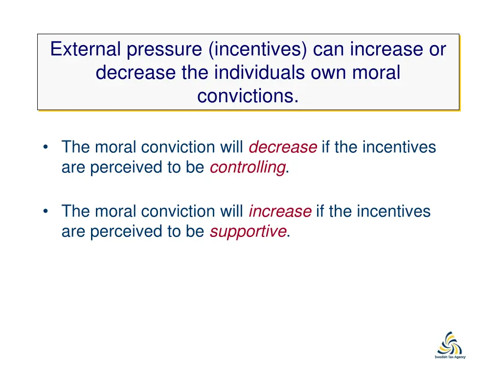 external pressure incentives can increase