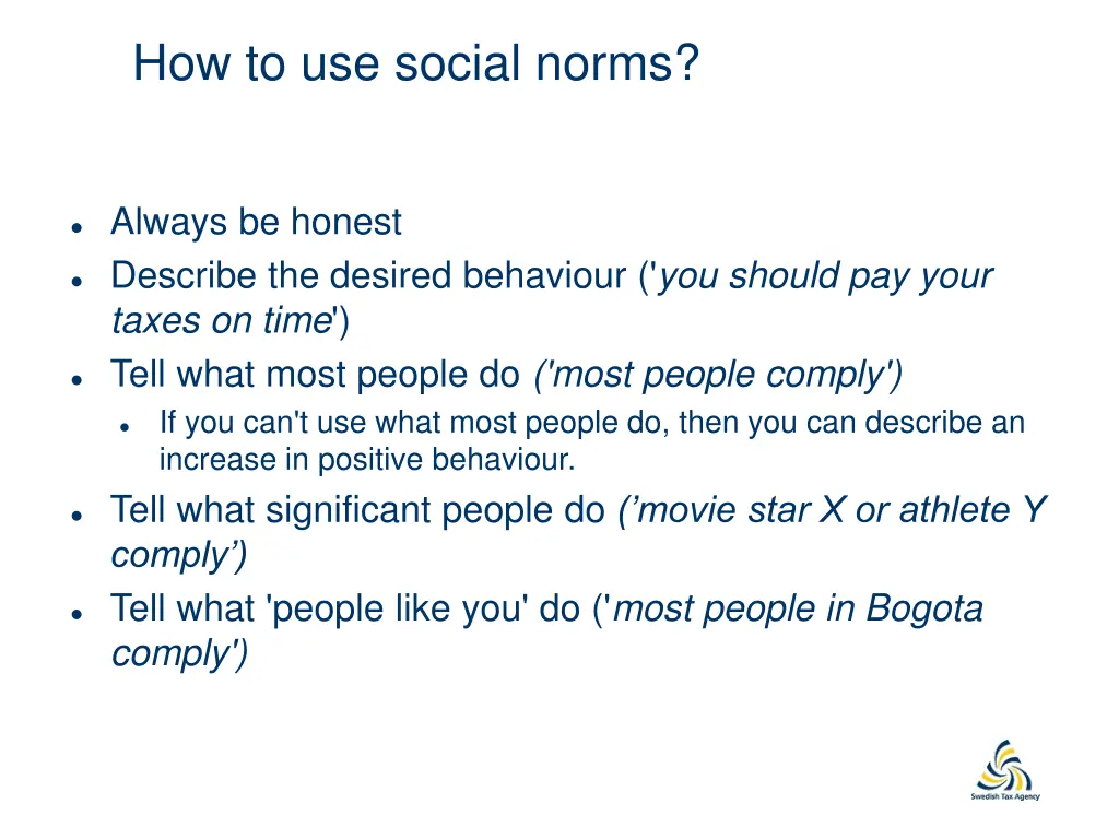 how to use social norms