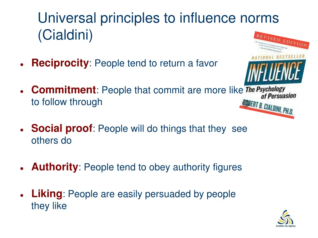 universal principles to influence norms cialdini