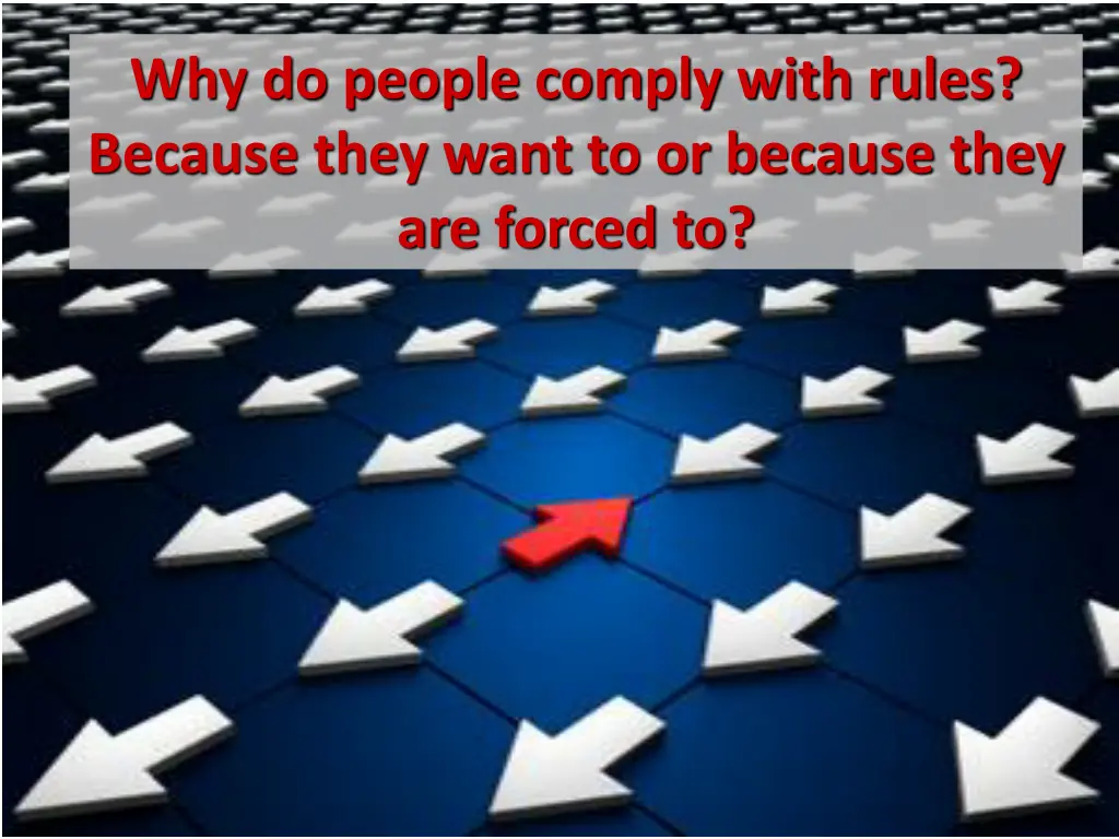 why do people comply with rules because they want