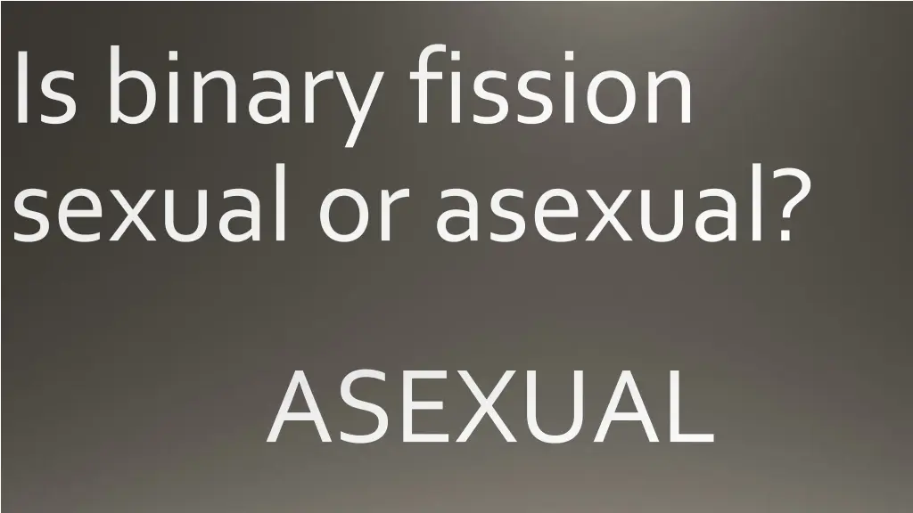 is binary fission sexual or asexual