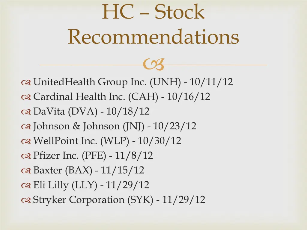 hc stock recommendations