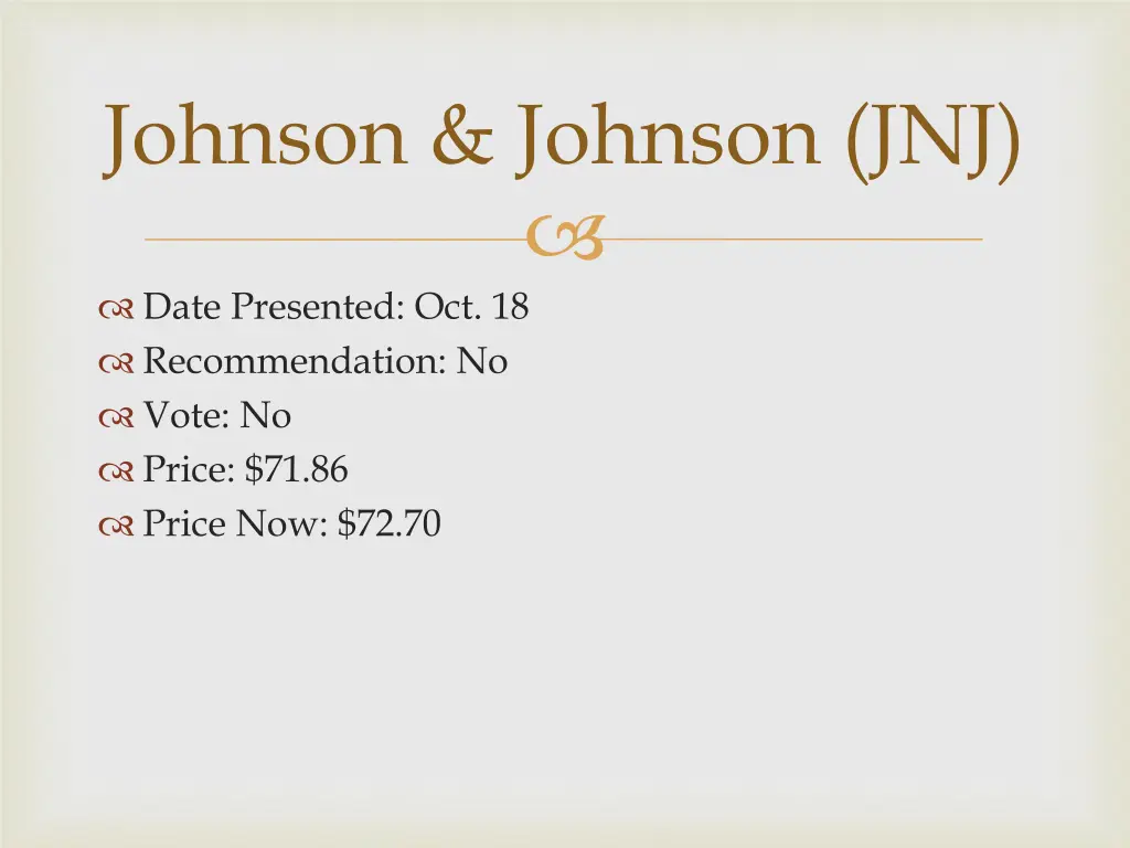 johnson johnson jnj