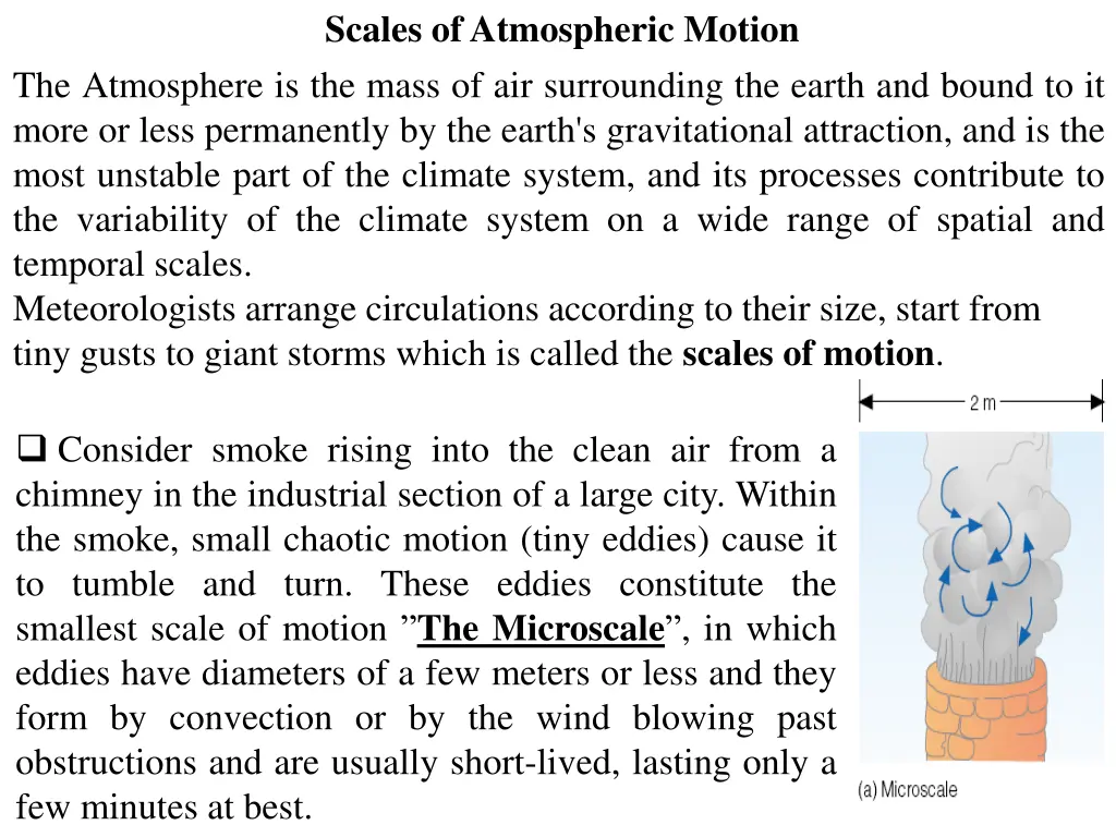 scales of atmospheric motion