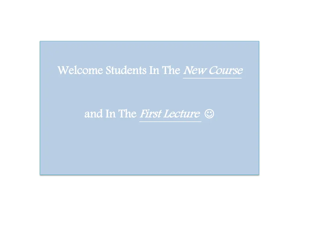 welcome students in the