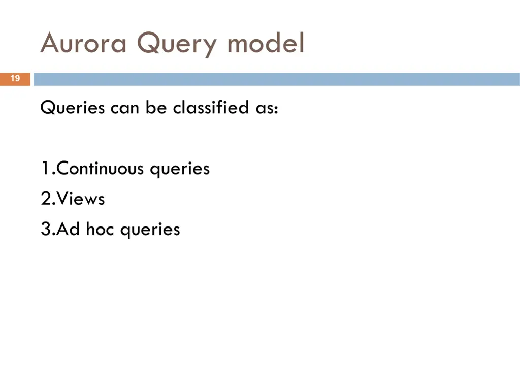 aurora query model