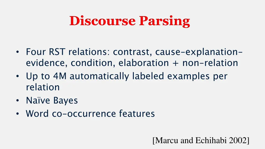 discourse parsing