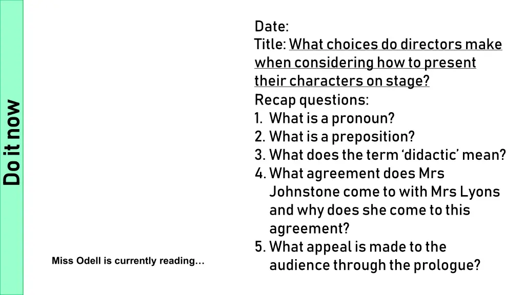 date title what choices do directors make when