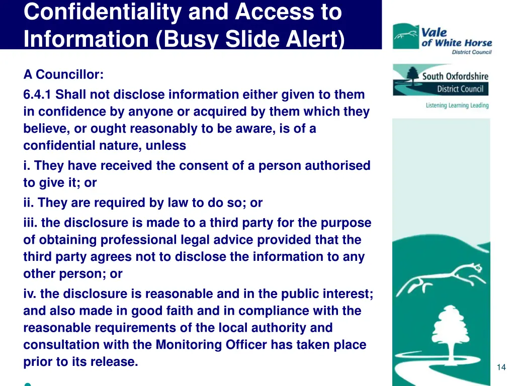 confidentiality and access to information busy