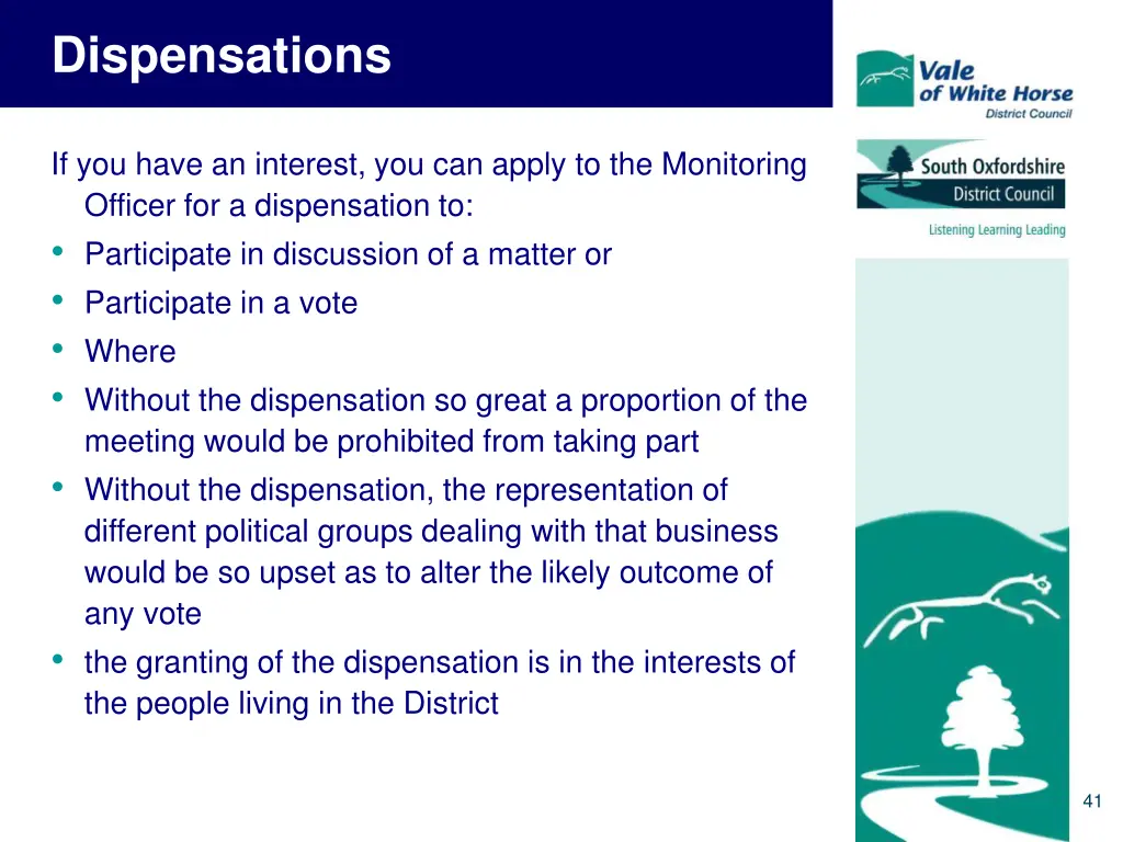 dispensations 1