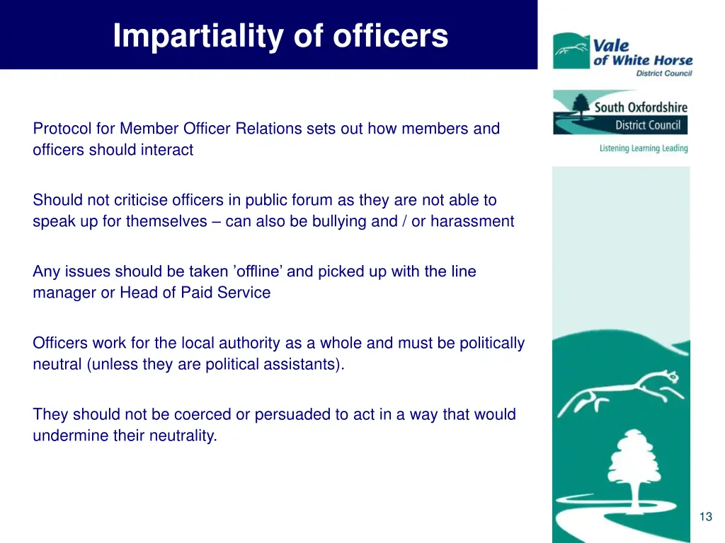 impartiality of officers 1