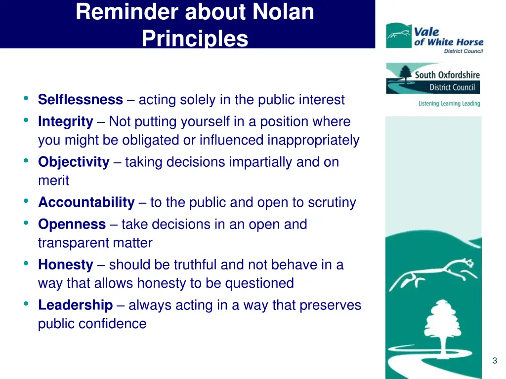 reminder about nolan principles