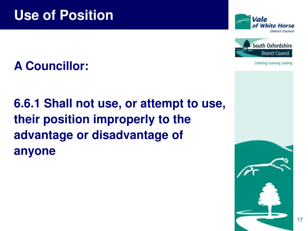 use of position