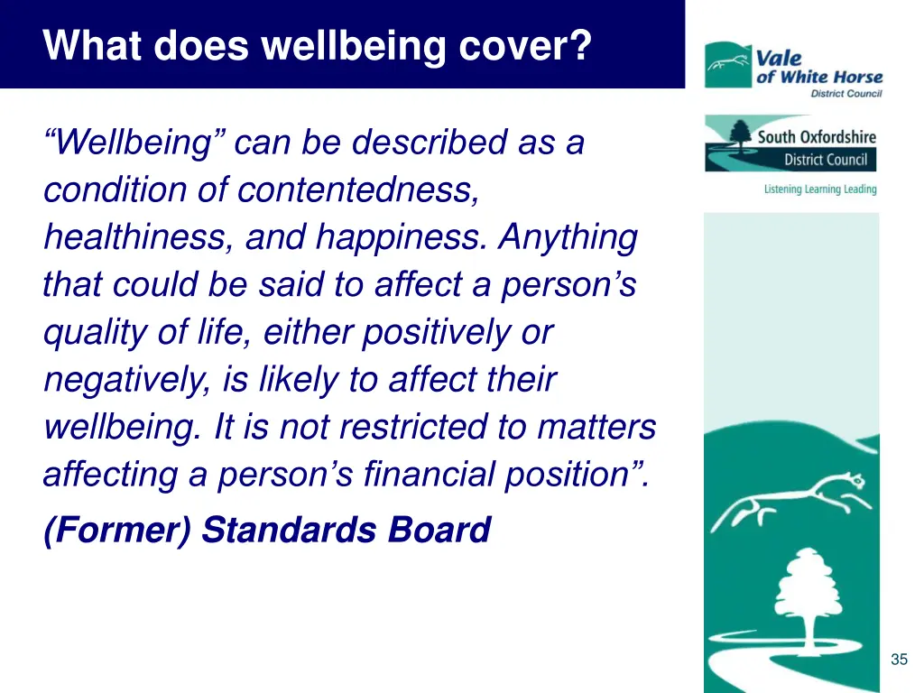 what does wellbeing cover