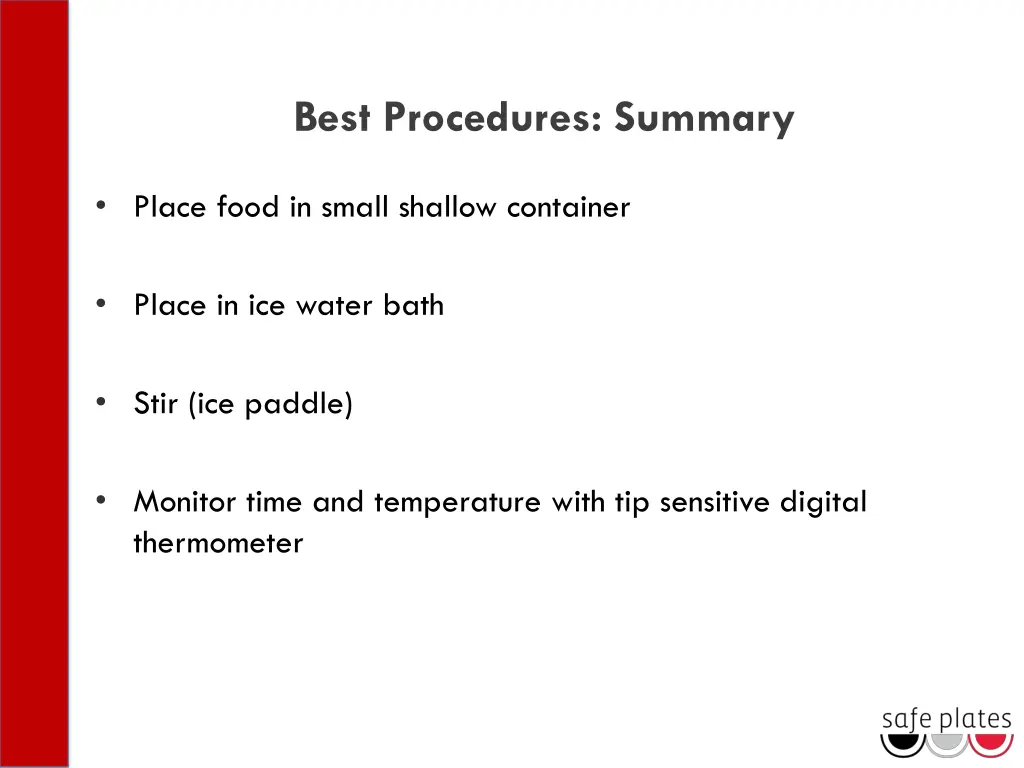 best procedures summary