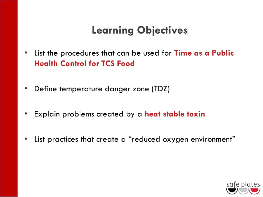 learning objectives 1