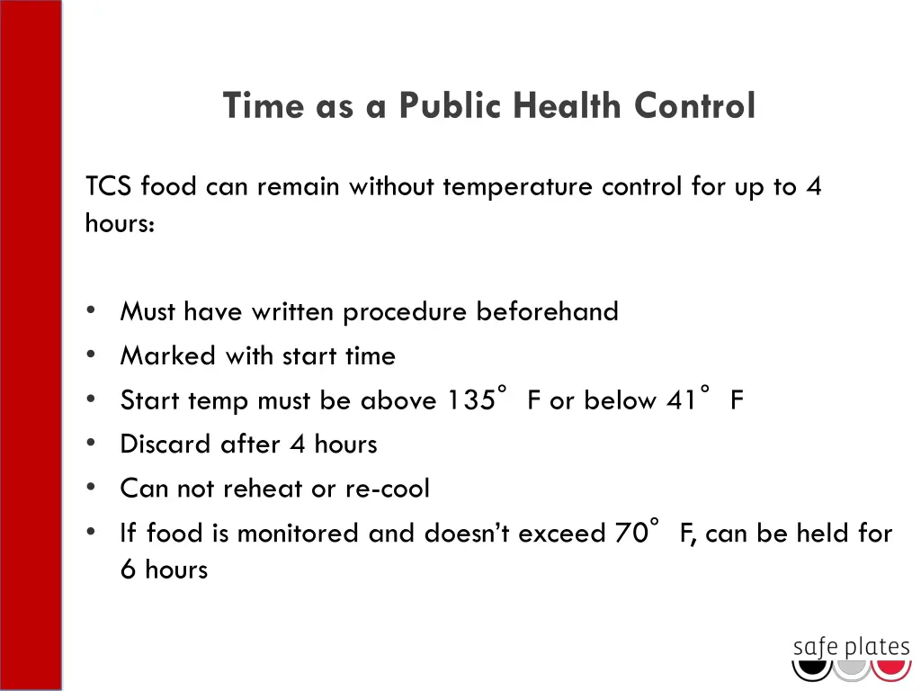 time as a public health control