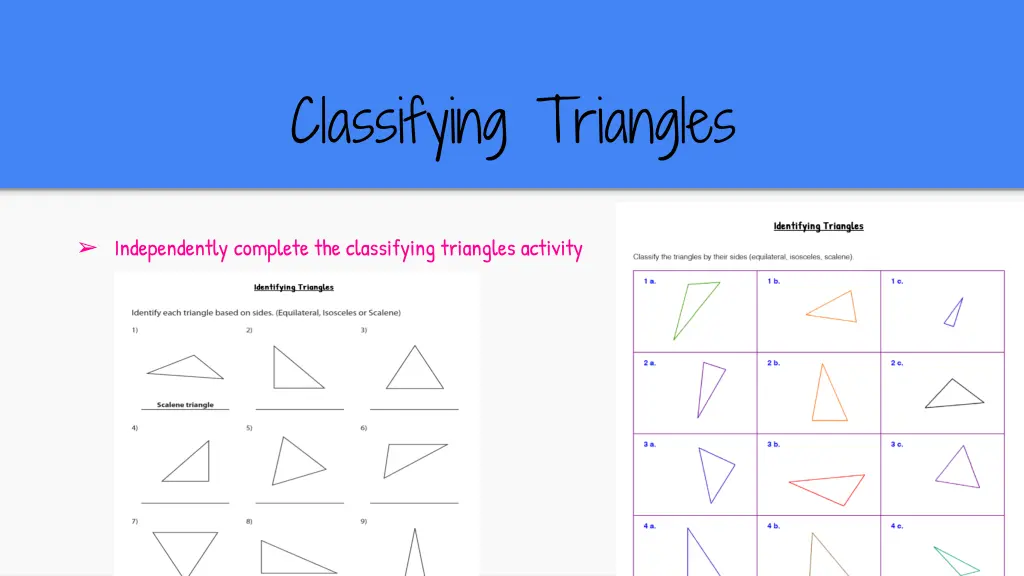 classifying triangles