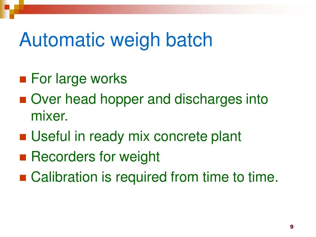 automatic weigh batch