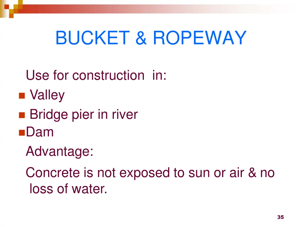 bucket ropeway