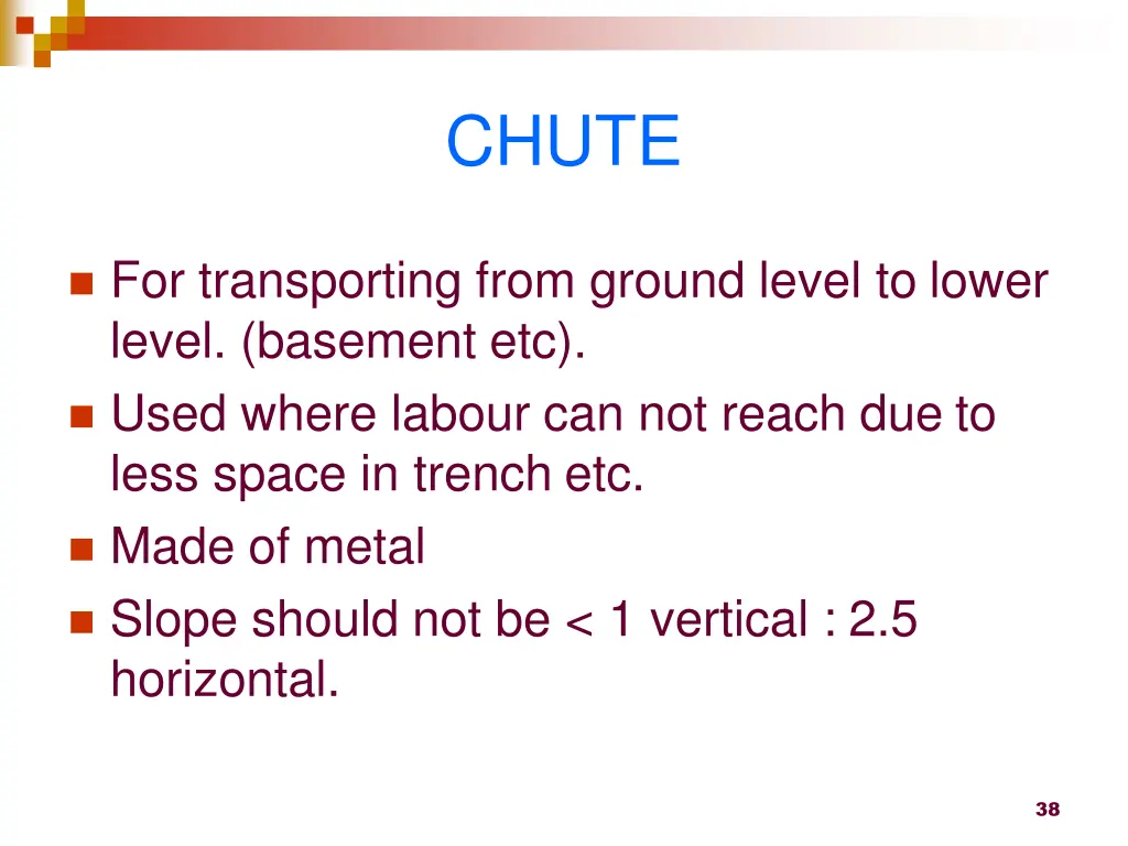 chute