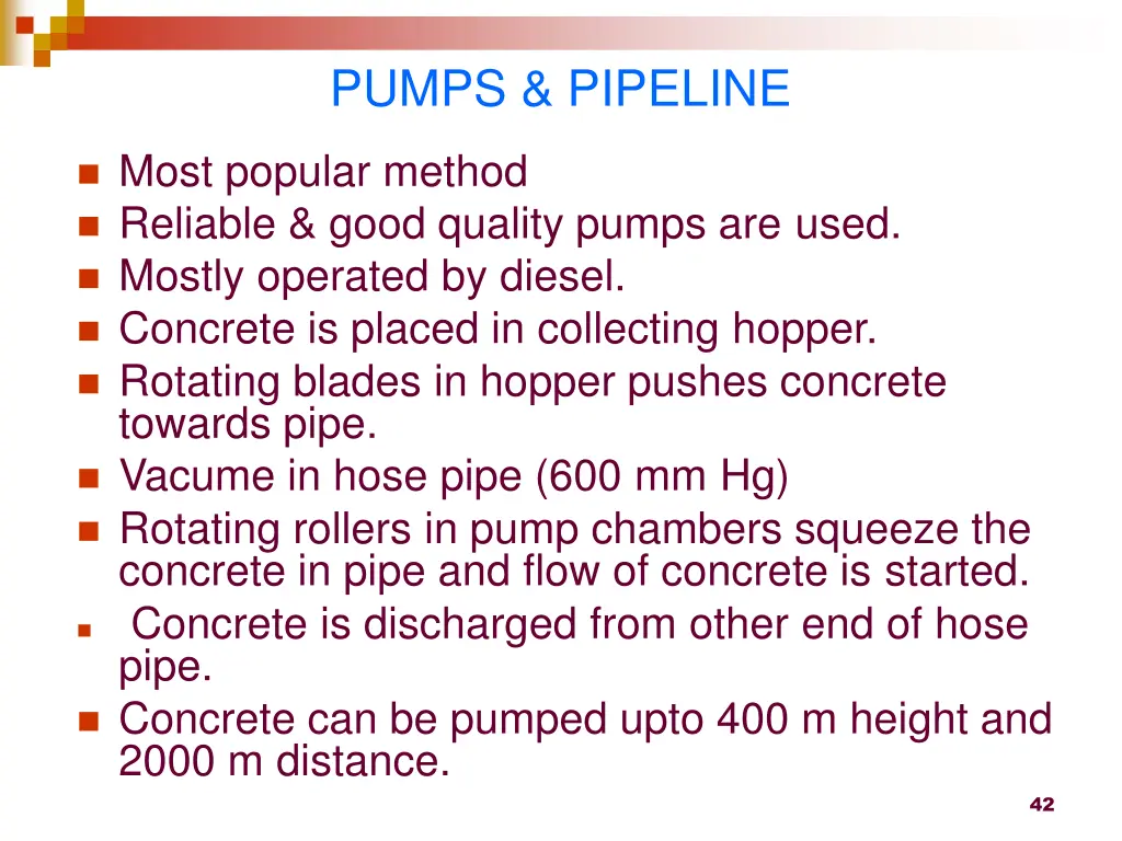 pumps pipeline