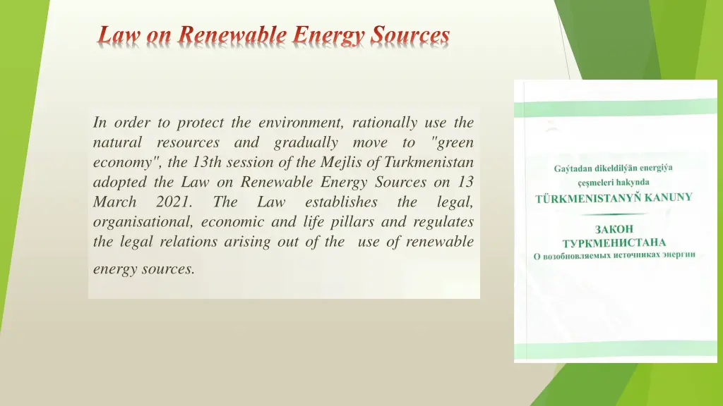 law on renewable energy sources