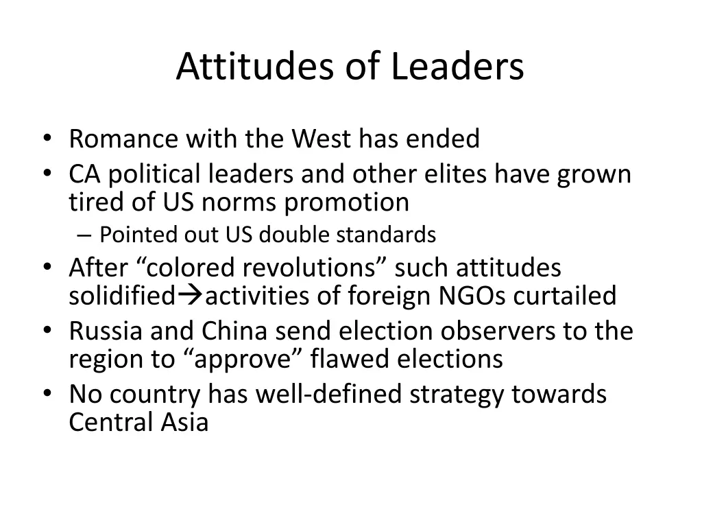 attitudes of leaders