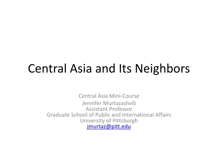 central asia and its neighbors