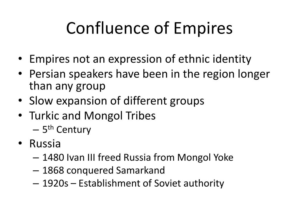 confluence of empires