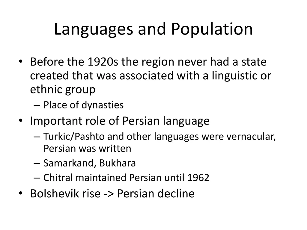 languages and population