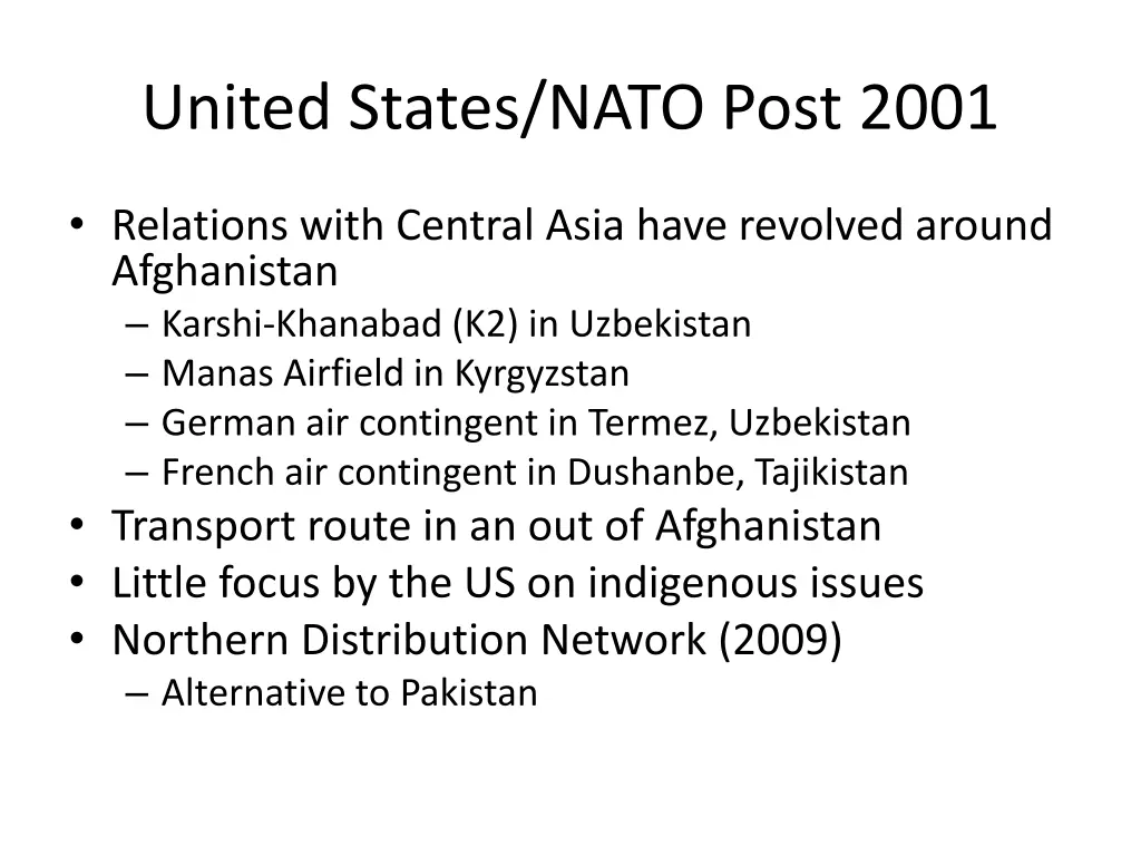 united states nato post 2001