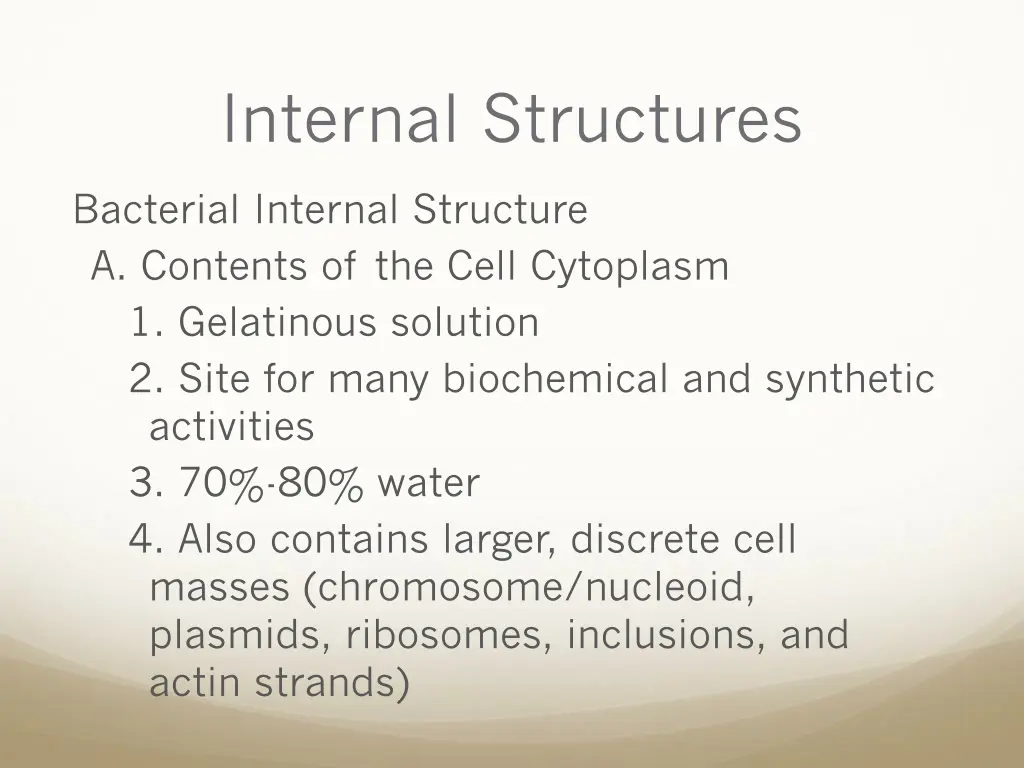 internal structures