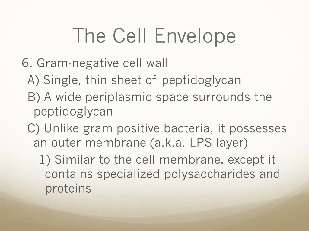 the cell envelope 5