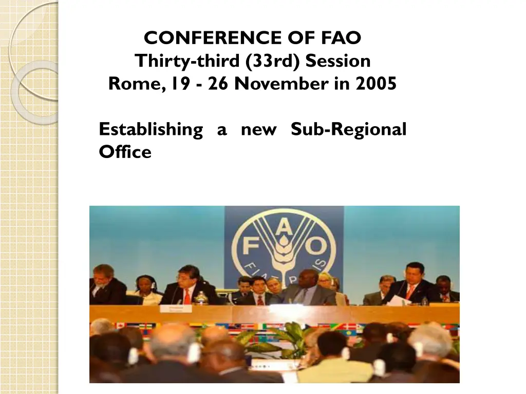 conference of fao thirty third 33rd session rome