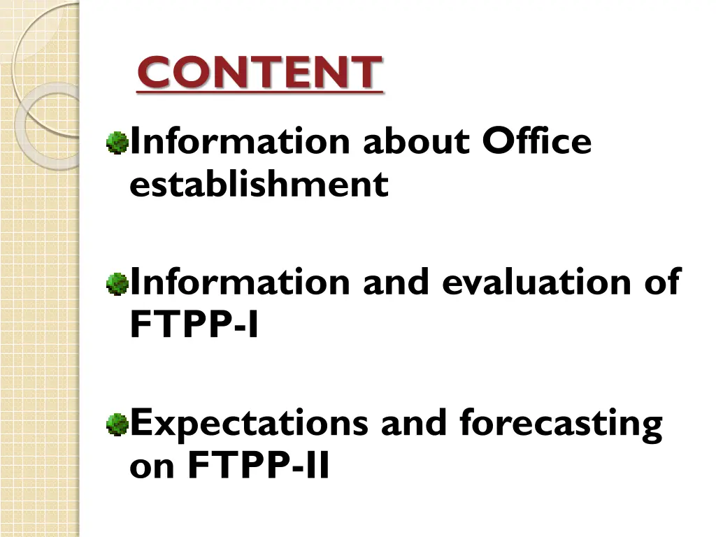 content information about office establishment